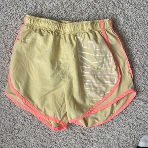Nike Dri-Fit Yellow Athletic Shorts Womens Size XS